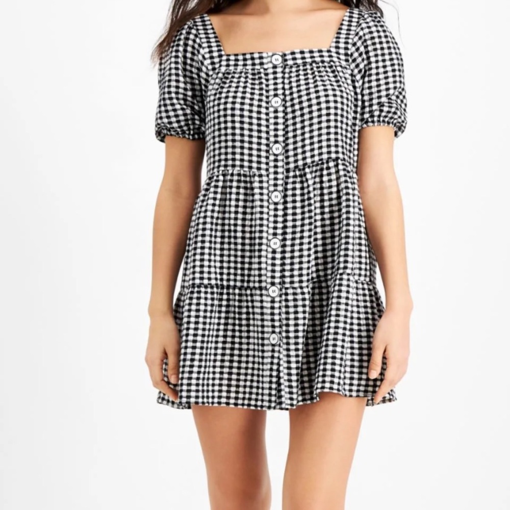 Black and White Gingham Dress